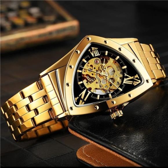NEW Luxury Mechanical Gold/ Black Watch